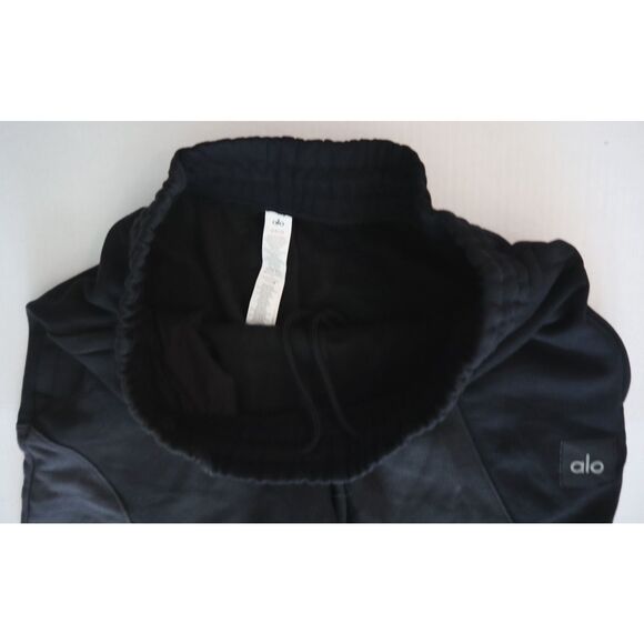 ALO Yoga U5018R Men's S Women's M Vintage Black Tonal Make Waves Sweatpants - Picture 3 of 14